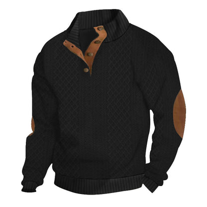 Chic long-sleeve round neck sweatshirt for men | Jake -5