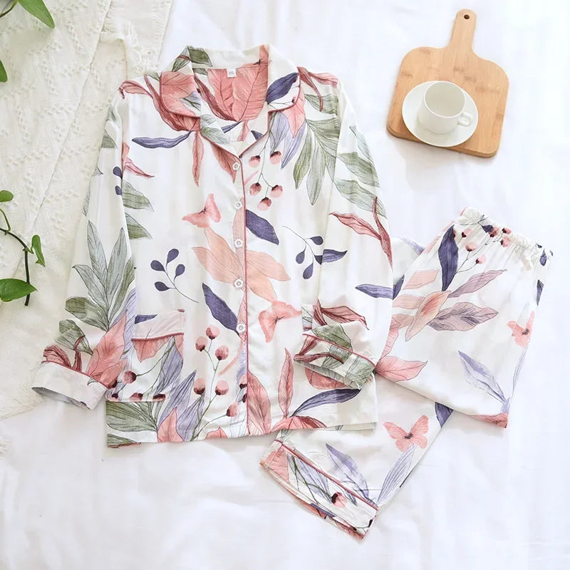 Luxurious pyjamas long-sleeve set for women | Priscilla -8