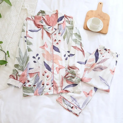 Luxurious pyjamas long-sleeve set for women | Priscilla -8