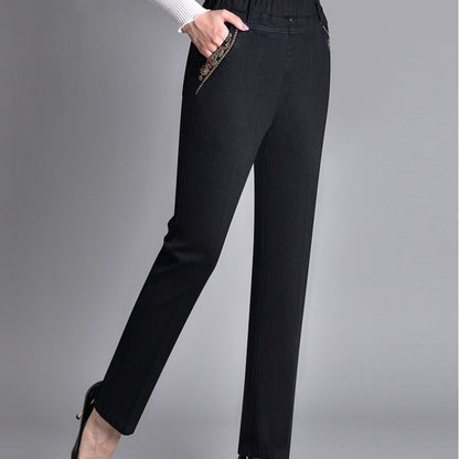 Elastic waist trousers for women | Maeline -3