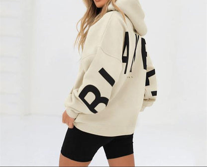 Oversized print graphic hoodie for women | Clotilde -1
