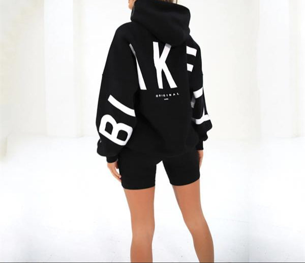 Oversized print graphic hoodie for women | Clotilde -5
