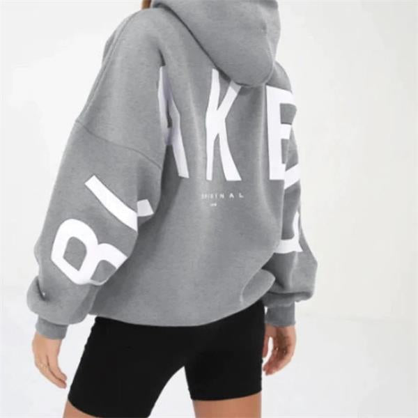 Oversized print graphic hoodie for women | Clotilde -4