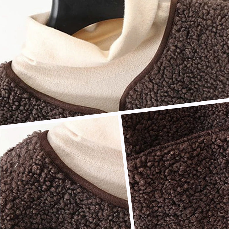 Chic autumn button-down short vest for women | Elara -9