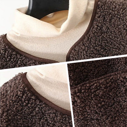 Chic autumn button-down short vest for women | Elara -9