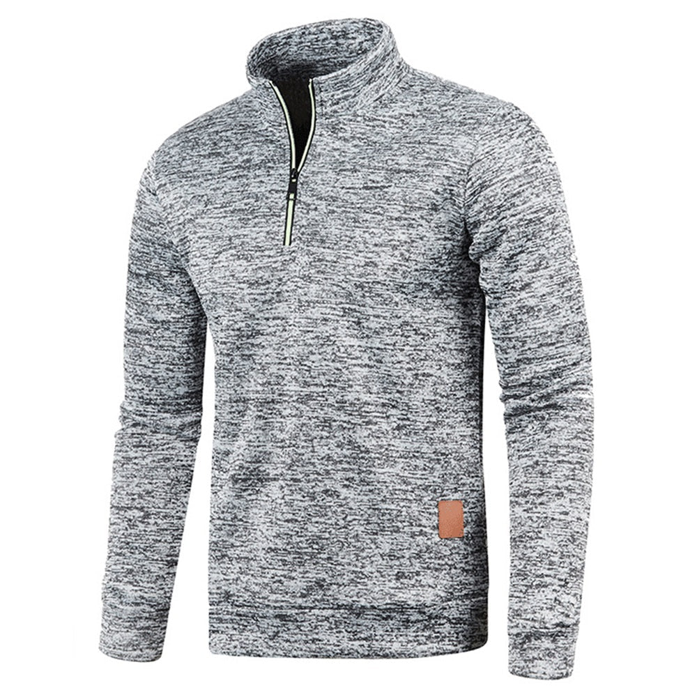 Zip heathered modern sweater for men | Jared -3