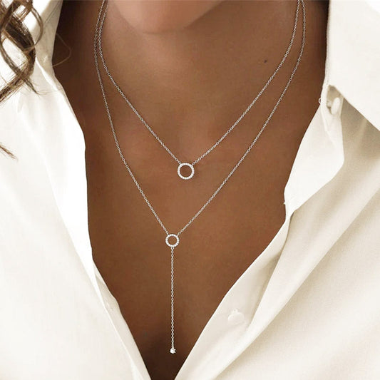 Pendant circle necklace for women | Tiana -1