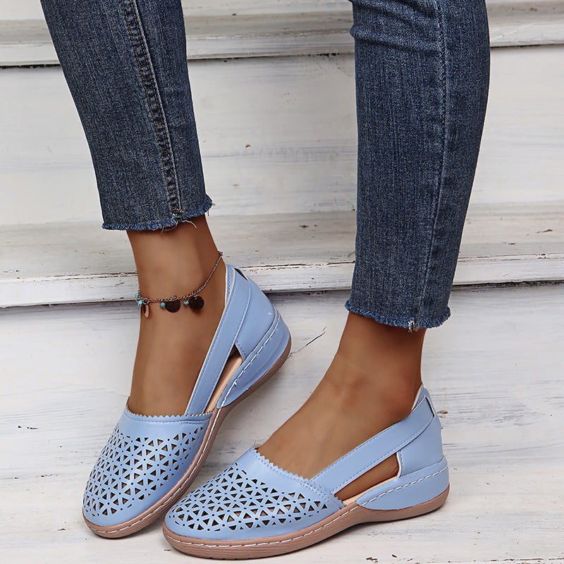 Wedge toe open vintage sandals for women | Xena -3