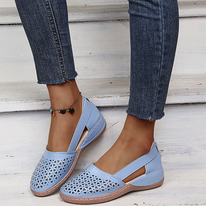 Wedge toe open vintage sandals for women | Xena -3