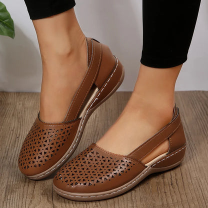 Wedge toe open vintage sandals for women | Xena -1