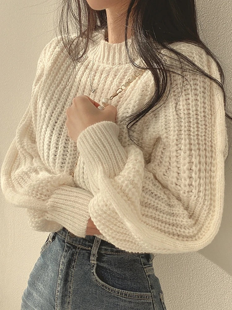 Lantern chic sweater for women | Ezia -4