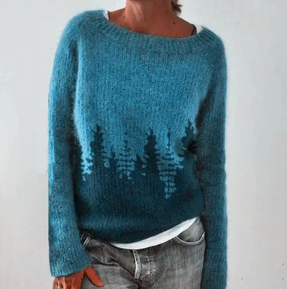 Casual chic round neck sweater for women | Elise -2