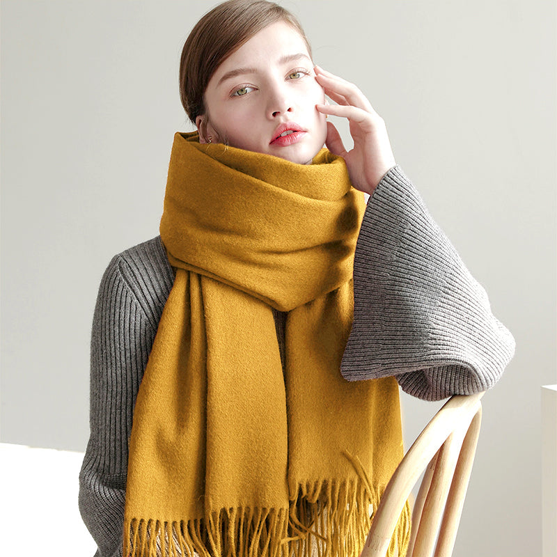 Winter oversized fringe scarf for women | Xiara -5