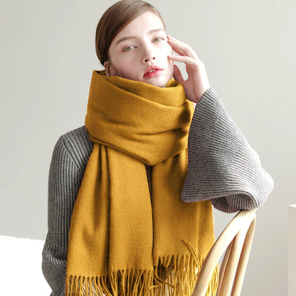 Winter oversized fringe scarf for women | Xiara -5