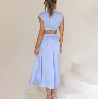 Summer mi-long dress for women | Viana -10