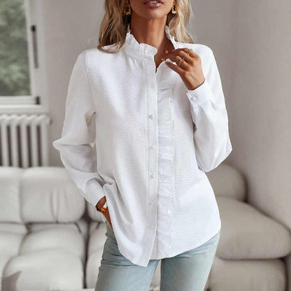 Feminine pleats delicates blouse for women | Aude -8