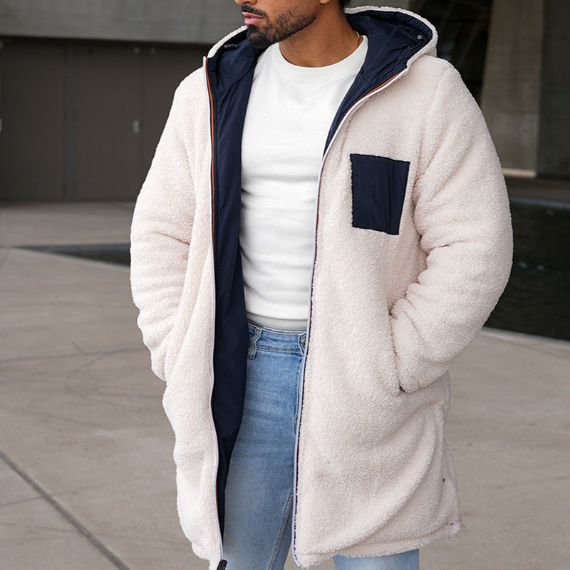 Long modern jacket for men | Zip -1