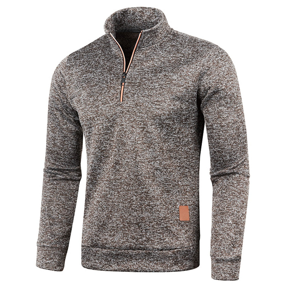 Zip heathered modern sweater for men | Jared -4