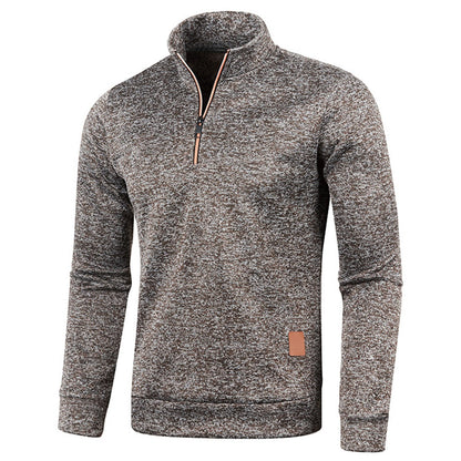 Zip heathered modern sweater for men | Jared -4