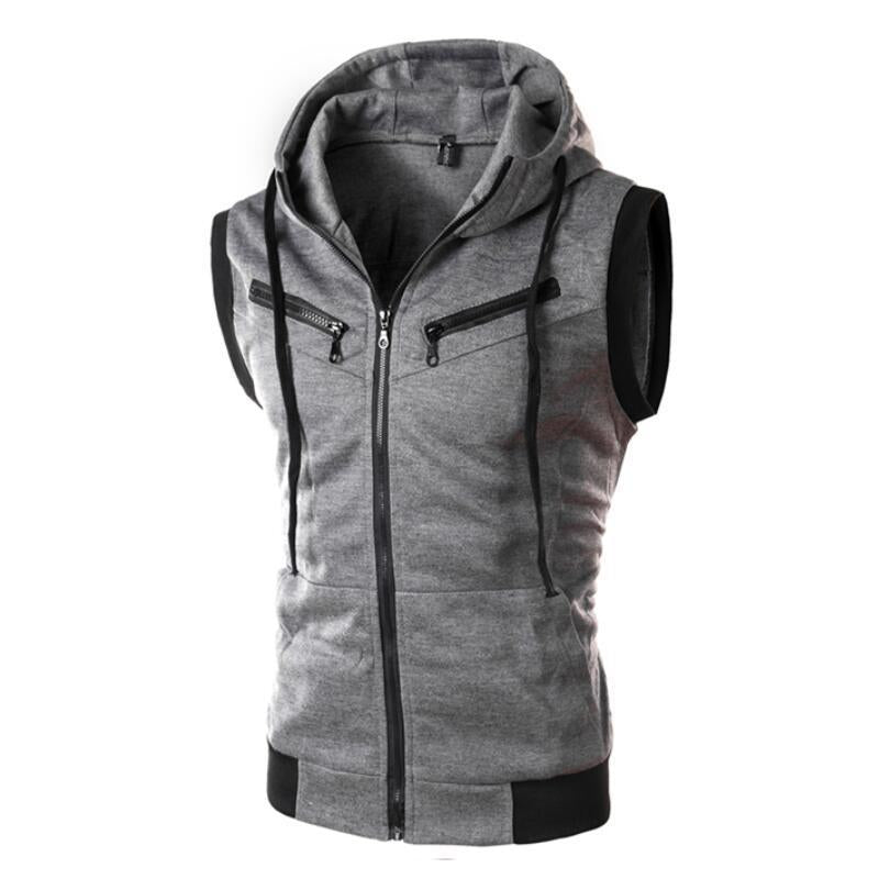 Hooded sleeveless summer vest for men | Carson -3