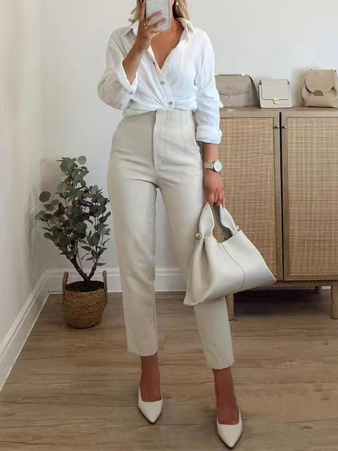 High-waisted vintage trousers for women | Florence -1