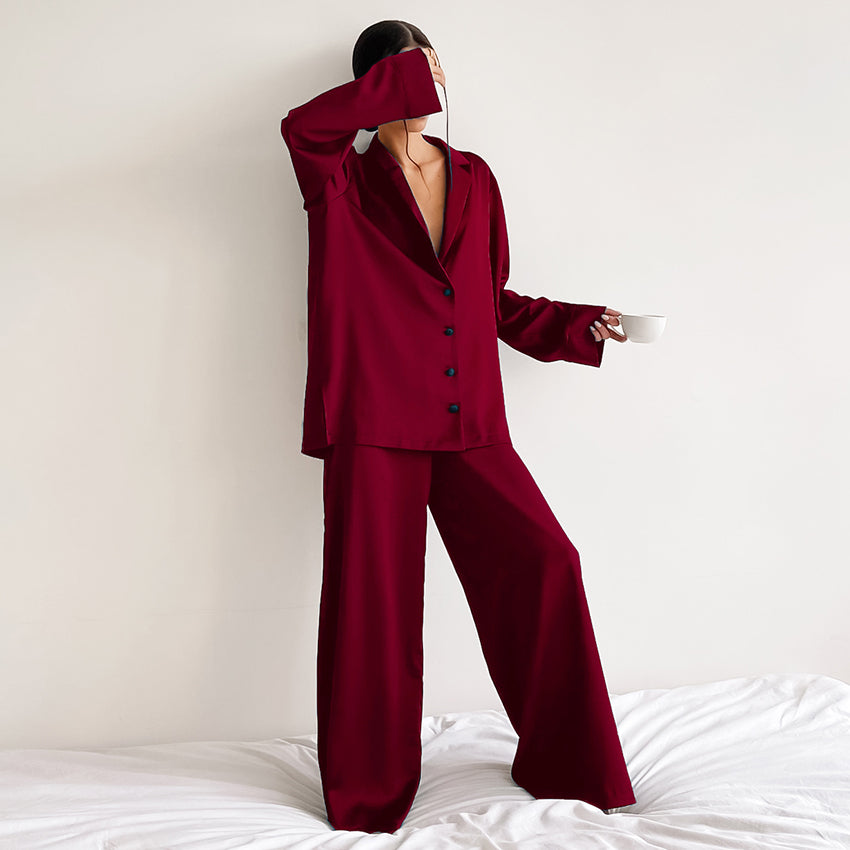 Oversized pyjamas set for women | Heather -5