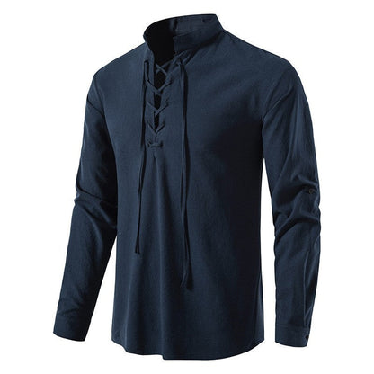 Cotton vintage shirt for men | Drew -6