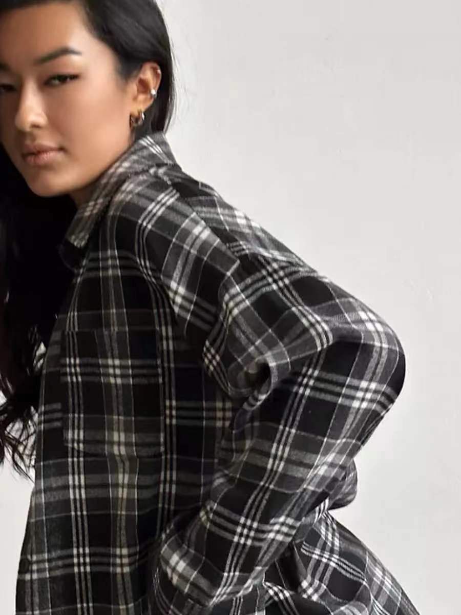 Checked timeless shirt for women | Maple -8